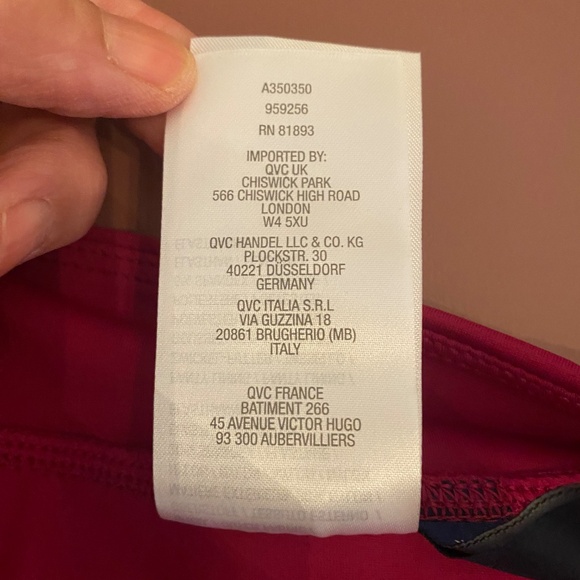 Denim and Company NWOT TWO PIECE raspberryDouble lined lace topAttached skirt - Picture 11 of 12